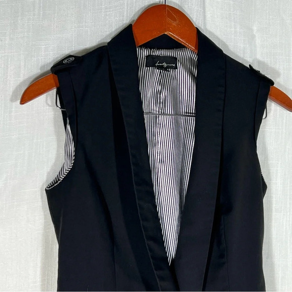 Forever 21 Vintage One Button Vest with Striped Lining - Picture 2 of 6